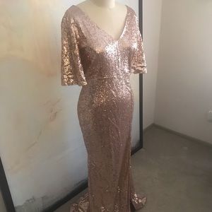 Sequin Rose Gold Gown